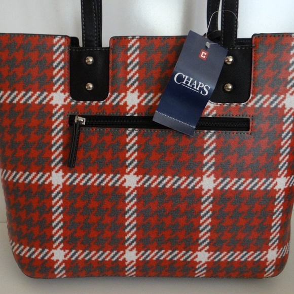 Chaps By Ralph Lauren Red Bag Tote NWT - Picture 3 of 7